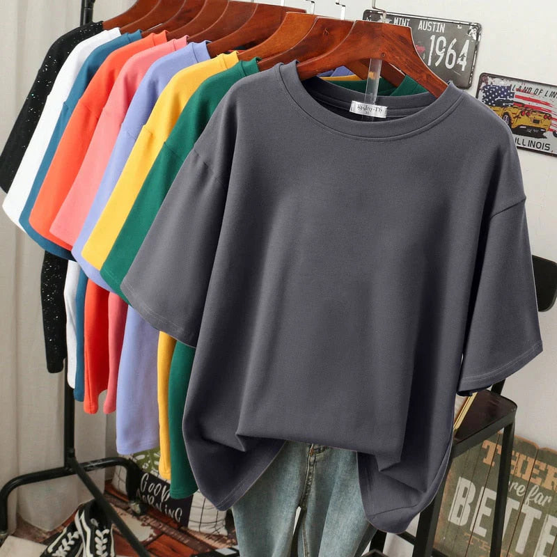Alice | Kuscheliges Baumwoll-Basic: T-Shirt in Übergröße für Frauen
