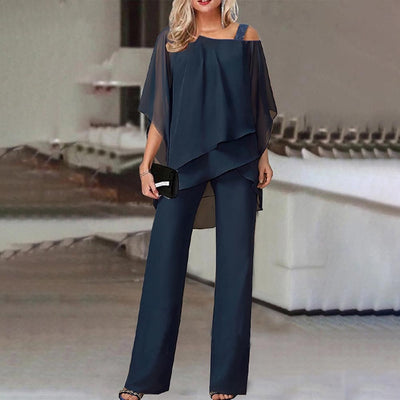 Zweiteiler für Damen - Elegantes Twin-Set mit Blusenshirt und Sommerhose