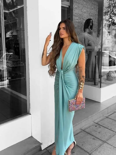 Abendkleid für Damen - Elegantes Cut-Out Maxikleid für Sommer