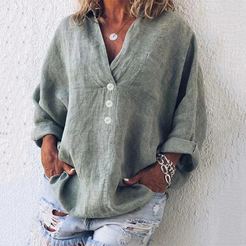 Carol |  Modische Leinenbluse