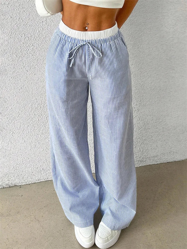 Florencia | Gestreifte Hose mit weitem Bein