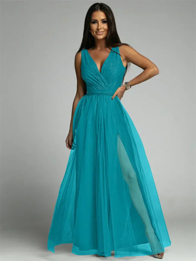 Nova | Elegantes V-Ausschnitt Kleid