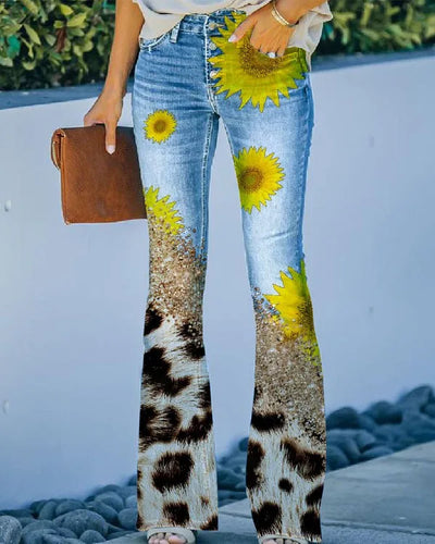 Ada - Geblümte Jeans mit Stil und Komfort