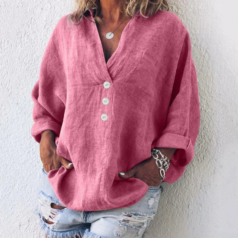 Carol |  Modische Leinenbluse
