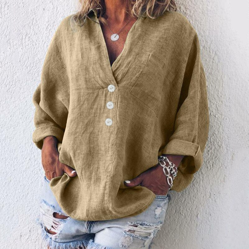 Carol |  Modische Leinenbluse