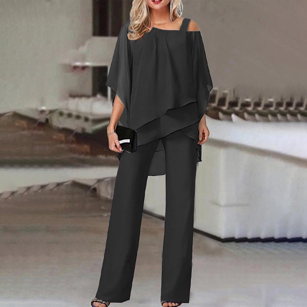 Zweiteiler für Damen - Elegantes Twin-Set mit Blusenshirt und Sommerhose