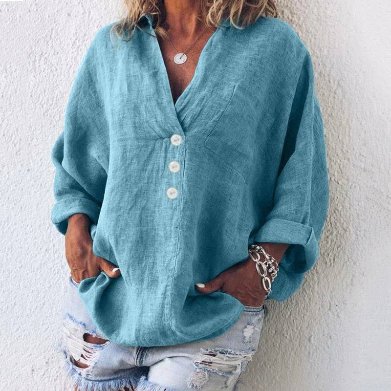 Carol |  Modische Leinenbluse