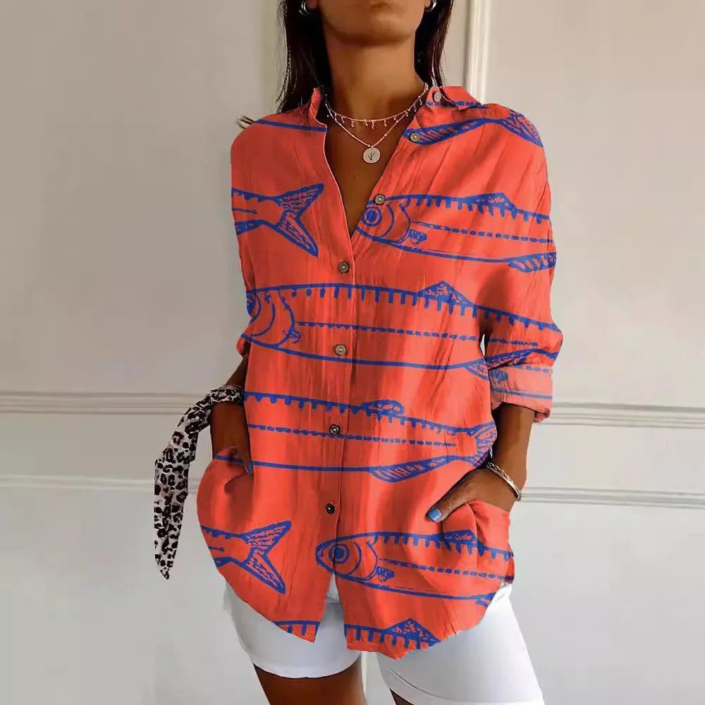 Alina - Modisch gemusterte Bluse