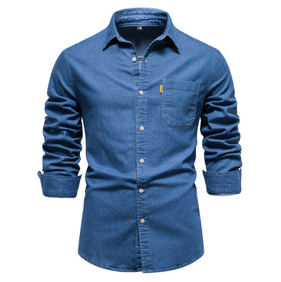 Akin – herren-jeanshemd im klassischen design