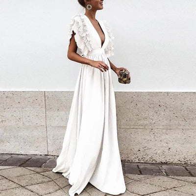 Yona - Lässiges Weites Kleid Einfarbig Damen