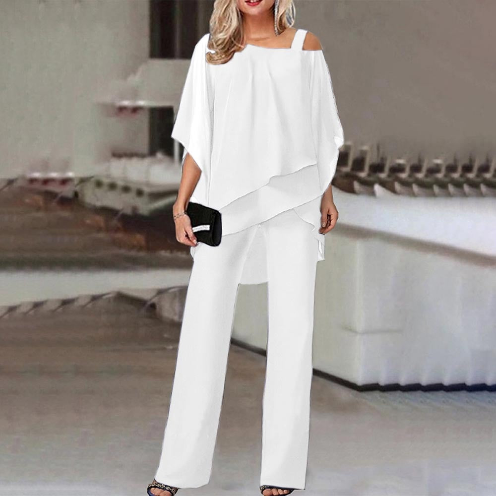 Zweiteiler für Damen - Elegantes Twin-Set mit Blusenshirt und Sommerhose