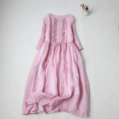 Agatha Vintage Kleid | Modernes Langarmkleid mit Spitzenverzierung für Damen