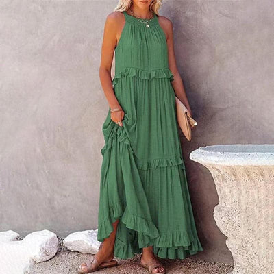 Martha | Damen Maxikleid mit Rüschendetails
