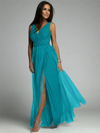 Nova | Elegantes V-Ausschnitt Kleid