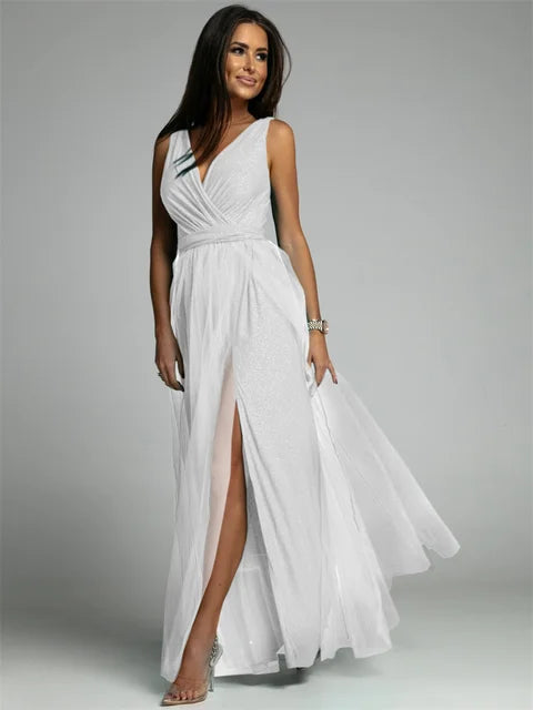 Nova | Elegantes V-Ausschnitt Kleid