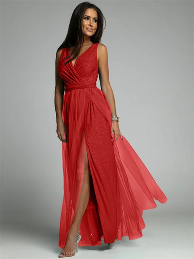 Nova | Elegantes V-Ausschnitt Kleid