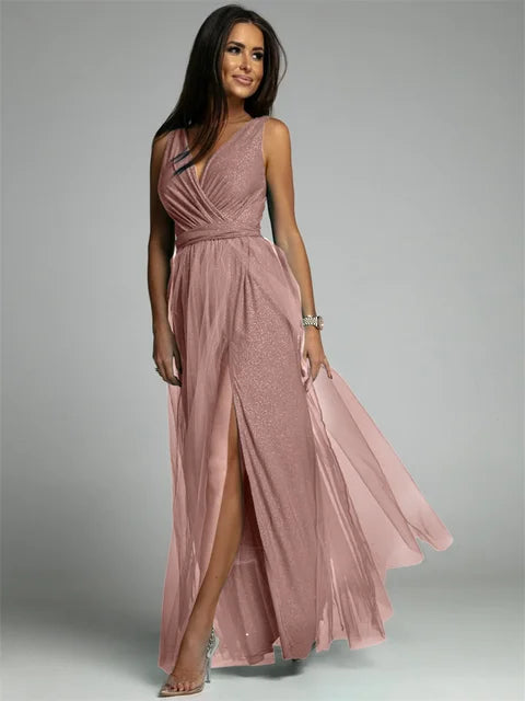 Nova | Elegantes V-Ausschnitt Kleid