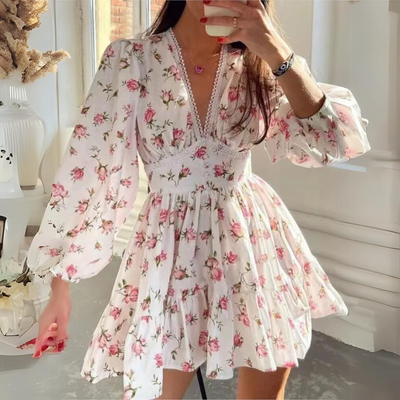 WW | Frühling neue Temperament süßes Modekleid