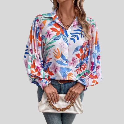Aila - Elegante Bluse mit schönem Blumendruck für Frauen