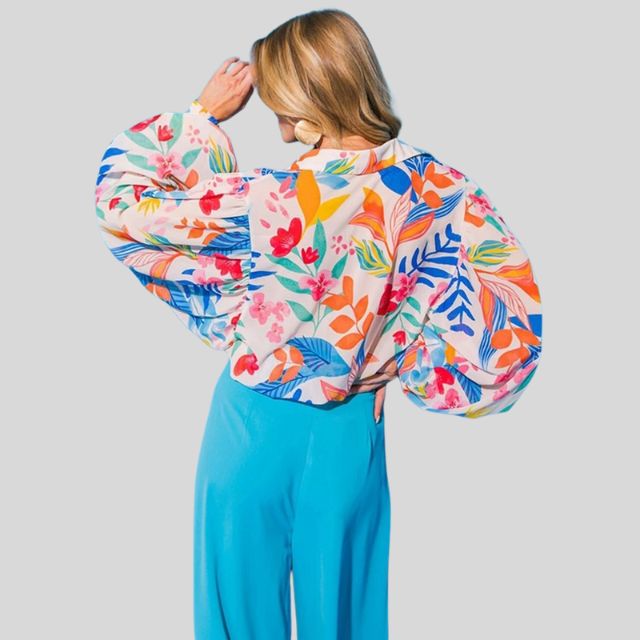 Aila - Elegante Bluse mit schönem Blumendruck für Frauen