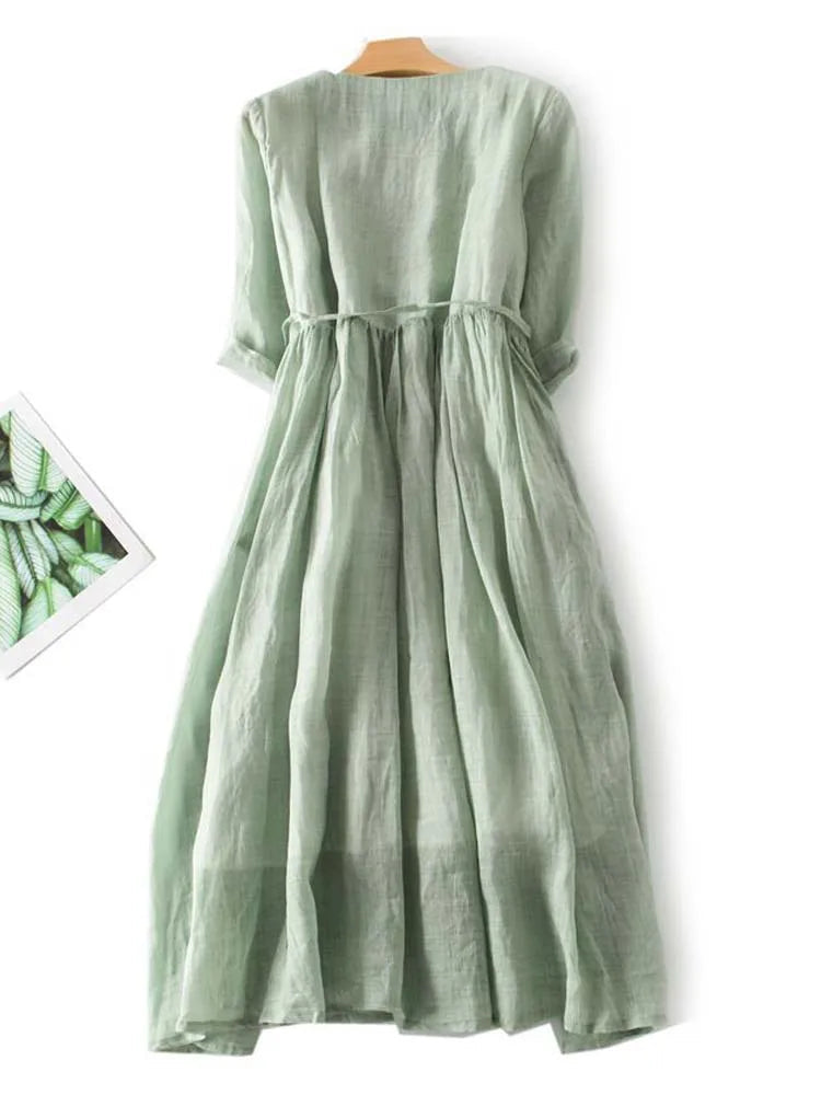 Agatha Vintage Kleid | Modernes Langarmkleid mit Spitzenverzierung für Damen