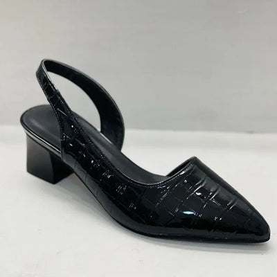 Zarrah - Damen Pumps mit Blockabsatz und Krokodilmuster