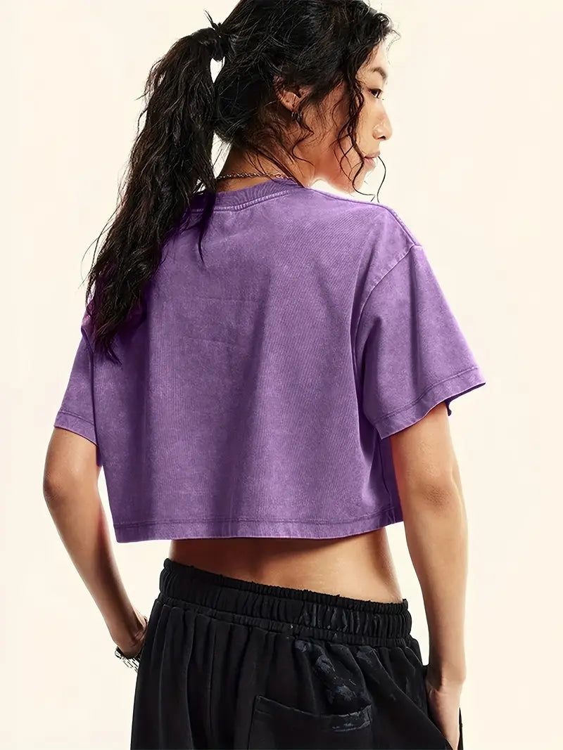 Roisin | Trendy High-Waisted Washed Shorts Ärmel