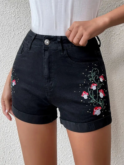 Patricia | Elegante Damen-Jeansshorts mit Stickerei – Perfekt für den Sommer
