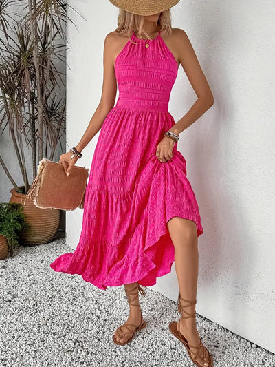 Teresia | Schickes sommerliches rückenfreies Trägerkleid