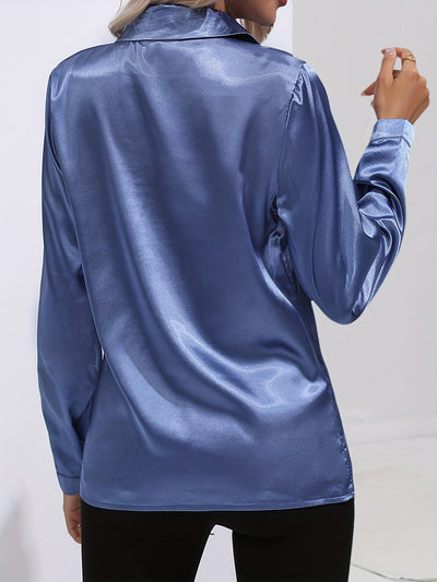 Chiara |  Schicke Herbst Elegante Satinbluse für Frauen