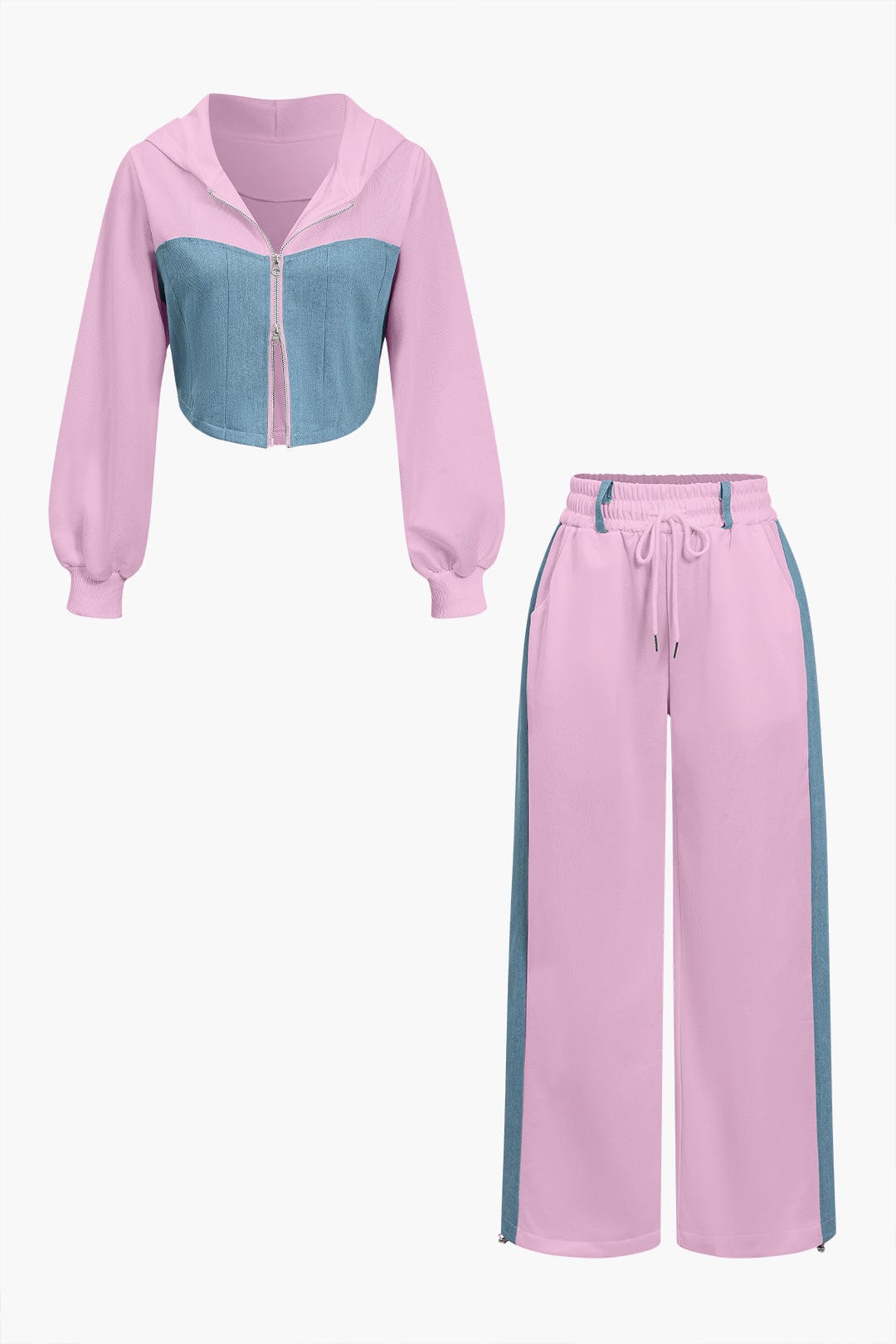 Hope | Sportliches Zweiteiler-Set mit Denim-Details