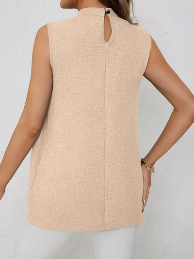 Rita | Mühelose Eleganz mit einer Solid Mock Neck Bluse
