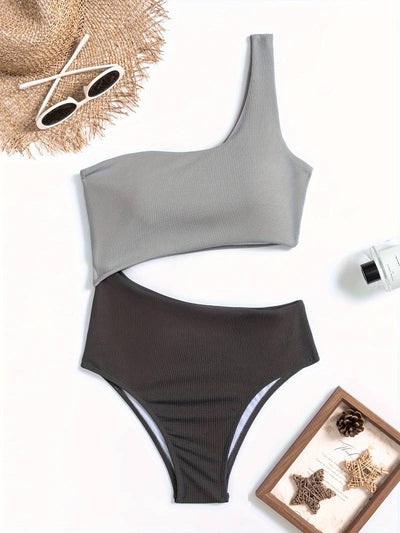 Lucia | Chic einteiliger Badeanzug mit asymmetrischem Ausschnitt