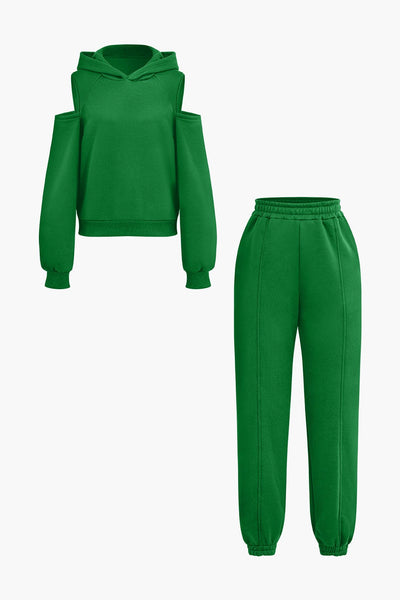Evangeline | Sportliches Hoodie-Set mit Cut-Outs