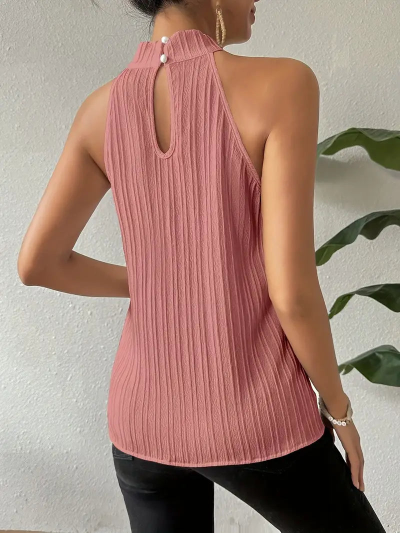 Sylvie | Elegantes zweifarbiges ärmelloses Trägertop für Frauen