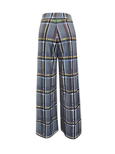 Carina | Women'S Fashion Karierte Hosen mit weitem Bein