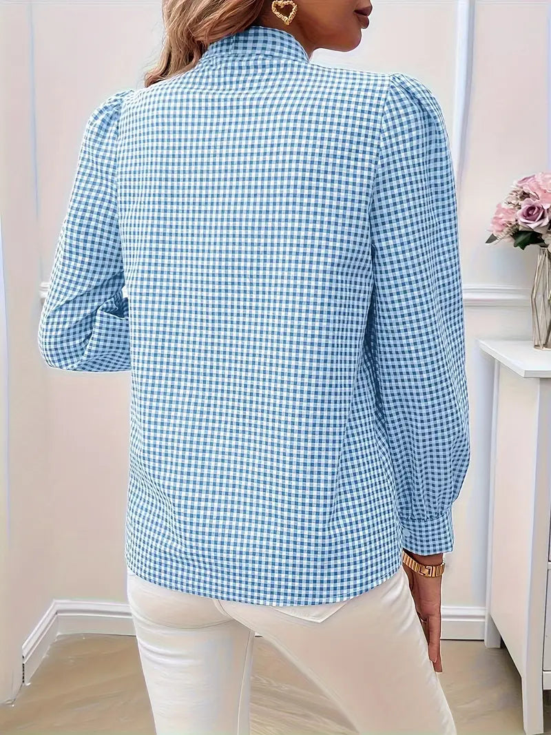 Mariel | Elegante Karobluse mit Schleifendetail
