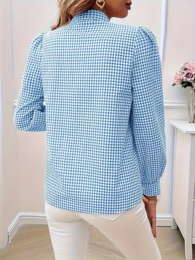 Mariel | Elegante Karobluse mit Schleifendetail