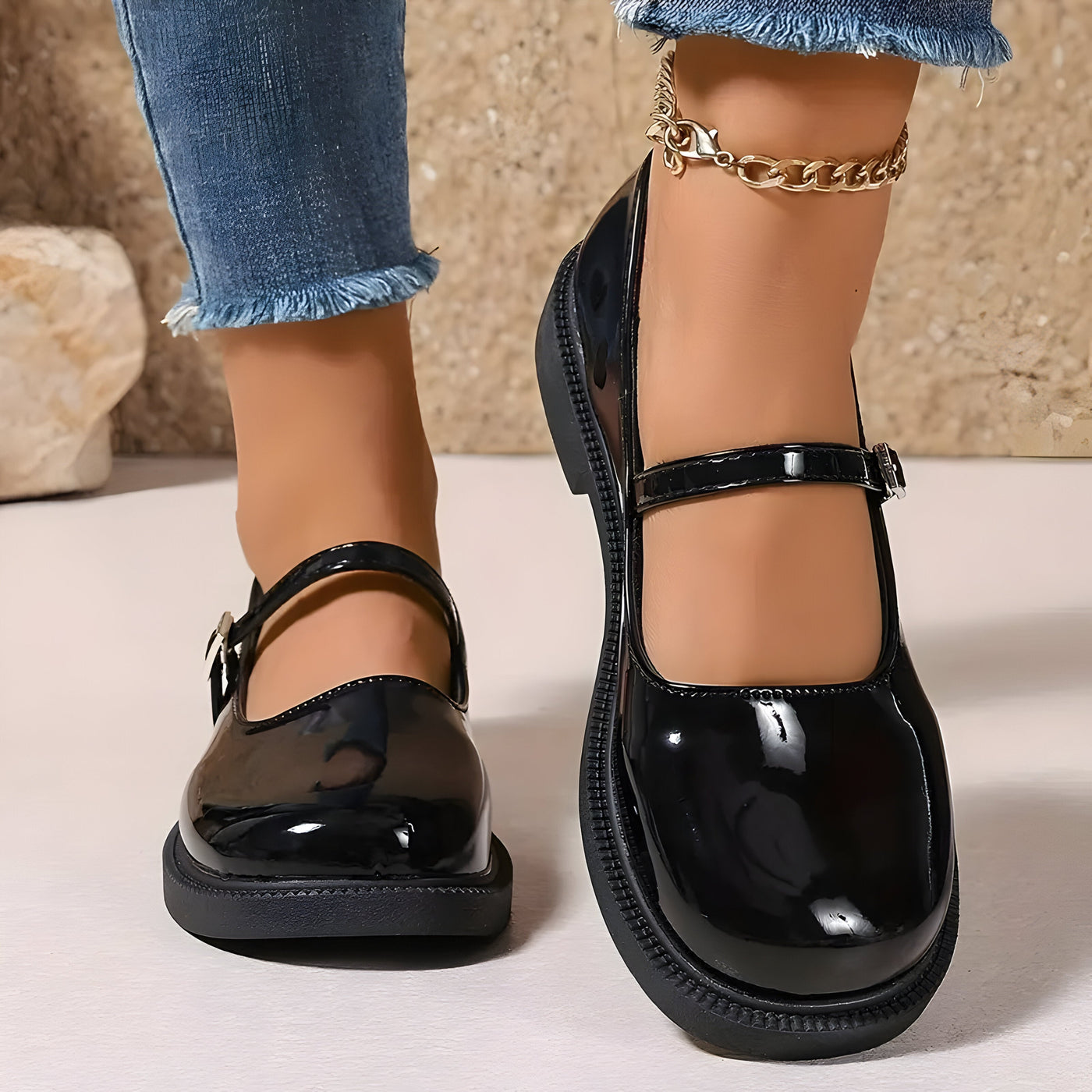 Mary Jane | Flache Schuhe im Preppy Style für Frauen