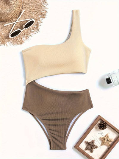 Lucia | Chic einteiliger Badeanzug mit asymmetrischem Ausschnitt