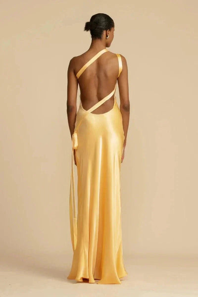 Thelma | Ein-Schulter-Satin-Abendkleid