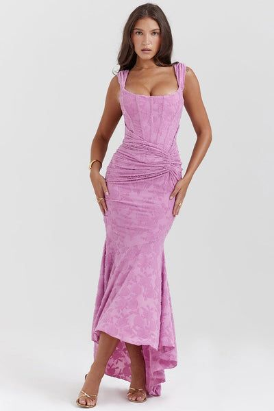 Abendkleid für Damen - Figurbetontes Midikleid mit Raffung für Hochzeiten