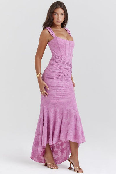 Abendkleid für Damen - Figurbetontes Midikleid mit Raffung für Hochzeiten