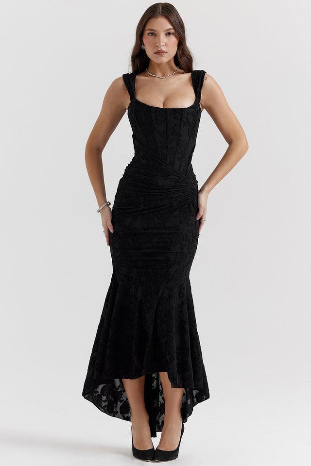 Abendkleid für Damen - Figurbetontes Midikleid mit Raffung für Hochzeiten