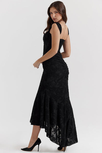 Abendkleid für Damen - Figurbetontes Midikleid mit Raffung für Hochzeiten