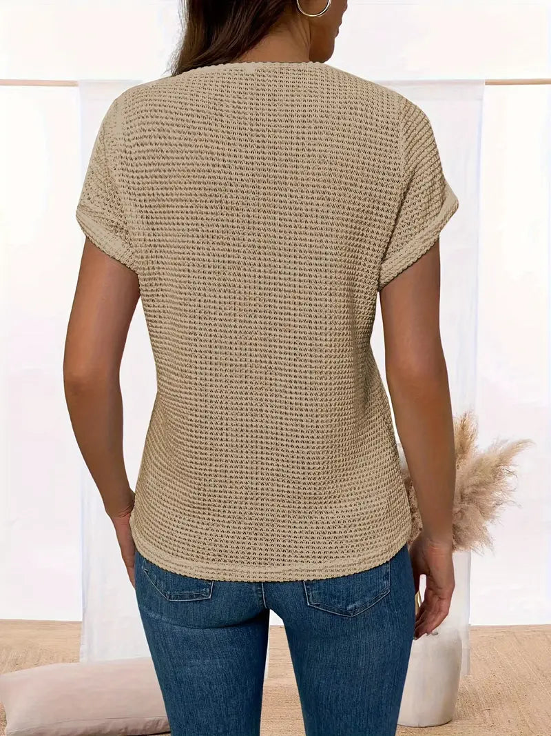 Lilith | T-Shirt mit Spitzeneinsätzen und Rundhalsausschnitt