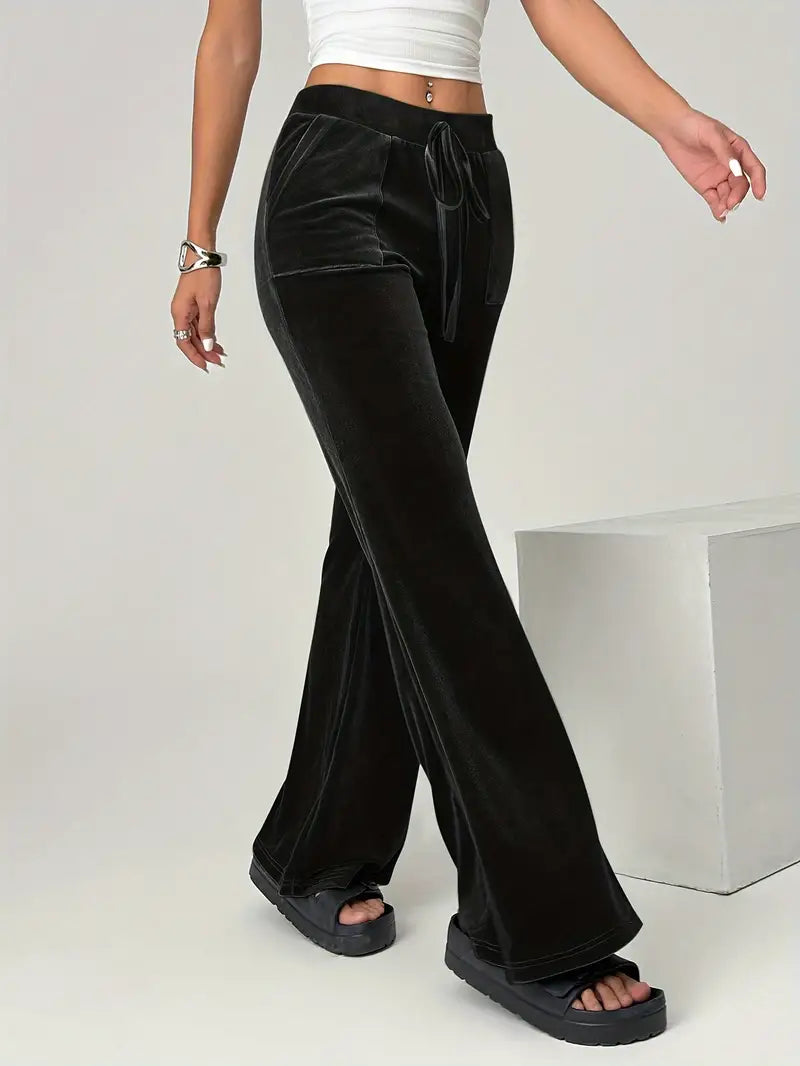 Agatha - Luxuriöse weite Hose aus Samt für Frauen
