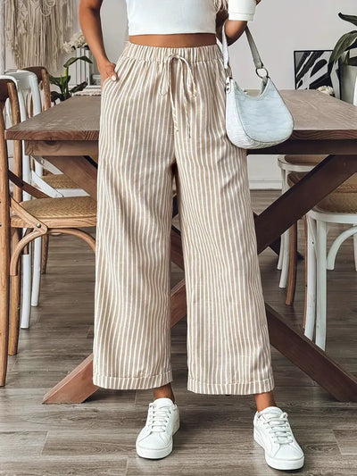 Isabella | Mühelos elegante gestreifte gerade Hosen