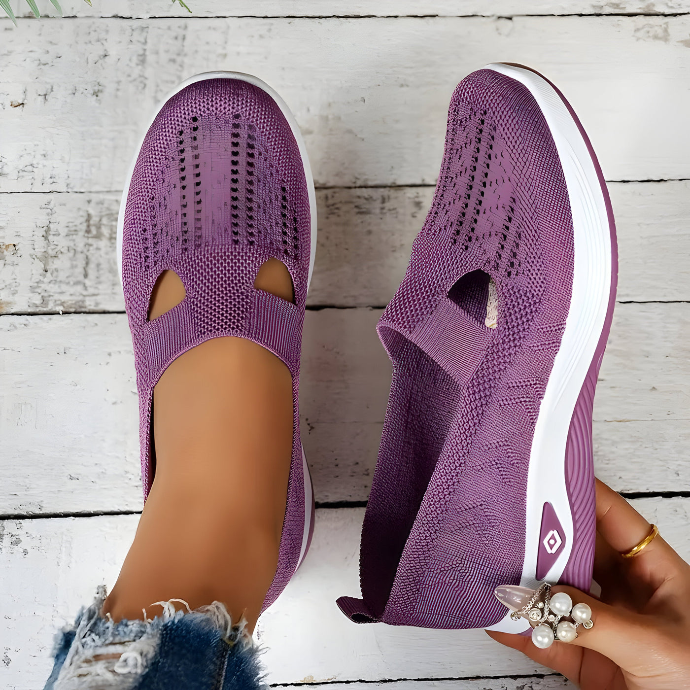 Myrna | Atmungsaktive Slip-On-Sneakers aus Mesh für Frauen