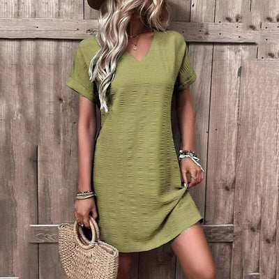 Zoe – olivegrünes sommerkleid